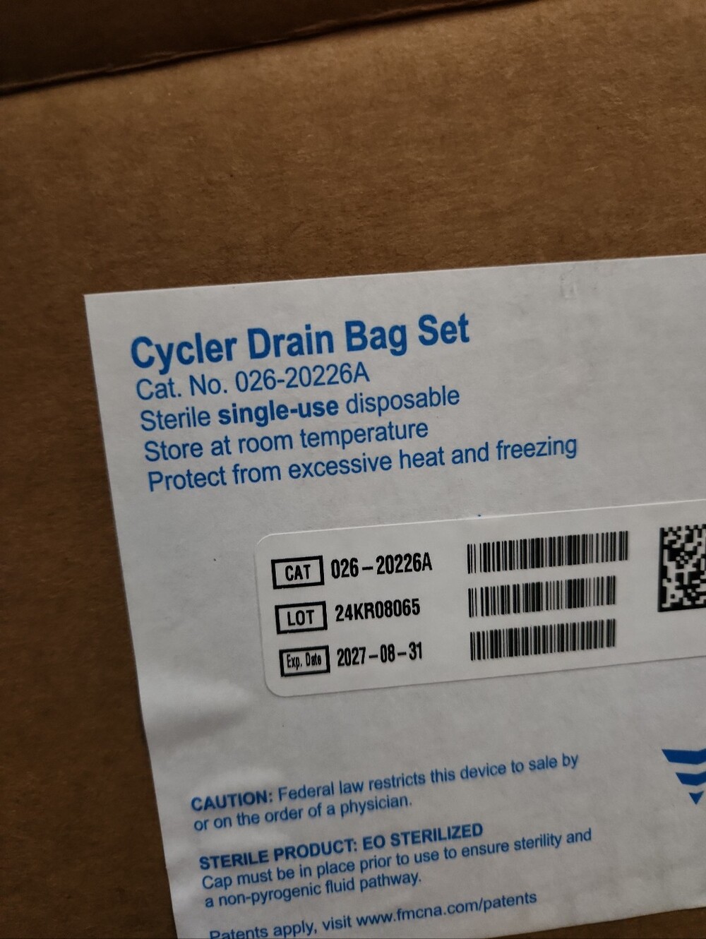 11 NEW Cycler Drain Bag Sets Fresenius Medical Care Cat No. 026-20226A Sealed...